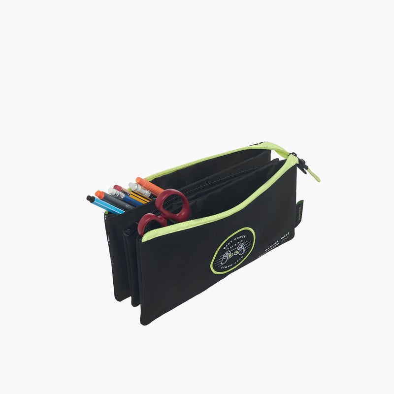Mayfair Pouch - gaming Best Gamer-3 Compartment (Polyester) Black & Grey \ 23X12X2 - Image 5